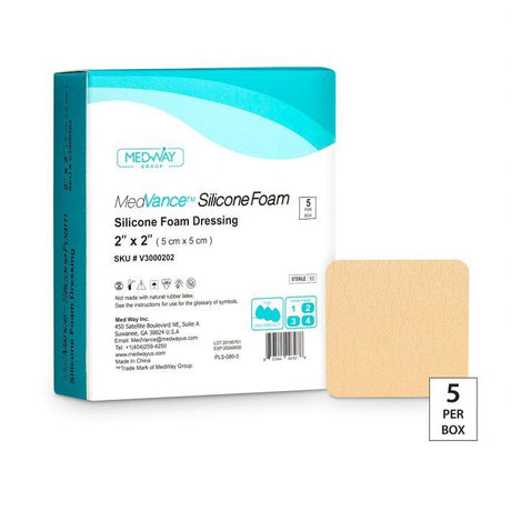 Image of MedVance Non-Bordered Silicone Foam Dressing, 2" x 2"