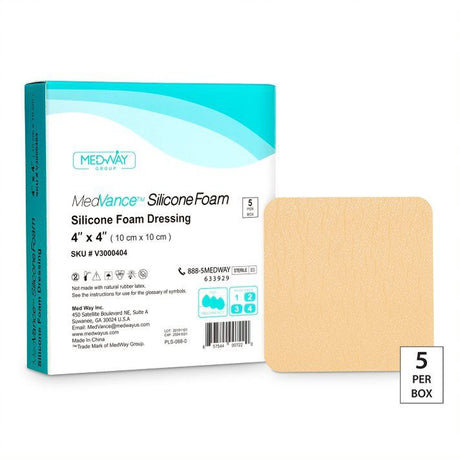 Image of MedVance Non-Bordered Silicone Foam Dressing, 4" x 4"