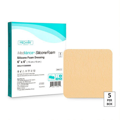 Image of MedVance Non-Bordered Silicone Foam Dressing, 6" x 6"