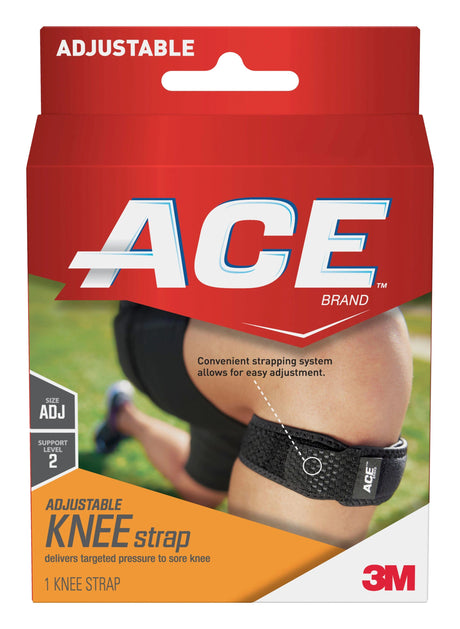 Image of 3M™ ACE™ Knee Brace, with Strap, One Size Adjustable, Black