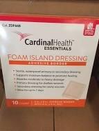 Image of Cardinal Health™ Adhesive Island Dressing, 4" x 4" with 2"x 2" Pad