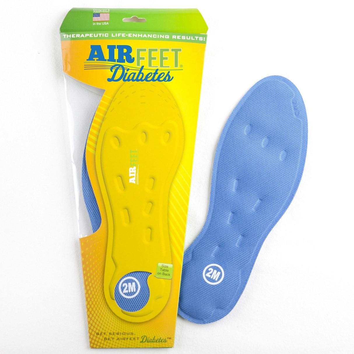 Image of AirFeet DIABETES ETS Insoles, Size 2M, Pair