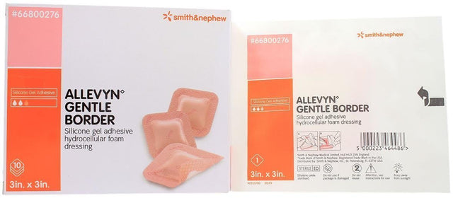 Image of ALLEVYN Gentle Border Adhesive Dressing 3" x 3"