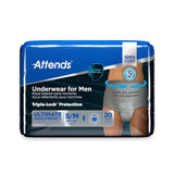 Image of Attends Discreet Men's Underwear With DermaDry Technology