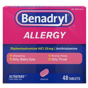 Image of Benadryl Ultratab Allergy Relief Antihistamine Tablet