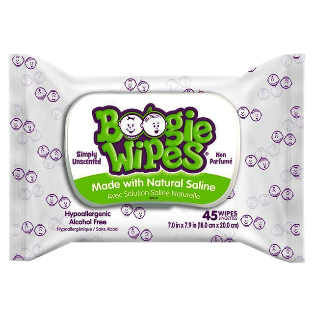 Image of Boogie Wipes Natural Saline 45 ct, Unscented