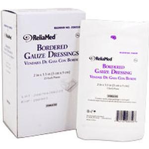 Image of Cardinal Health™ 2" x 4" Bordered Gauze with 1.5" x 1.5" Pad