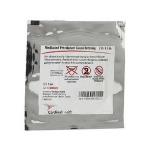 Image of Cardinal Health Medicated Petrolatum Gauze Non-Adherent Dressing, 2" x 2", Sterile