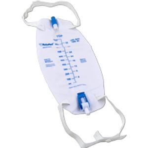 Image of Cardinal Health Premium Flocked Back Leg Bag with Flip Valve, 1,000 mL