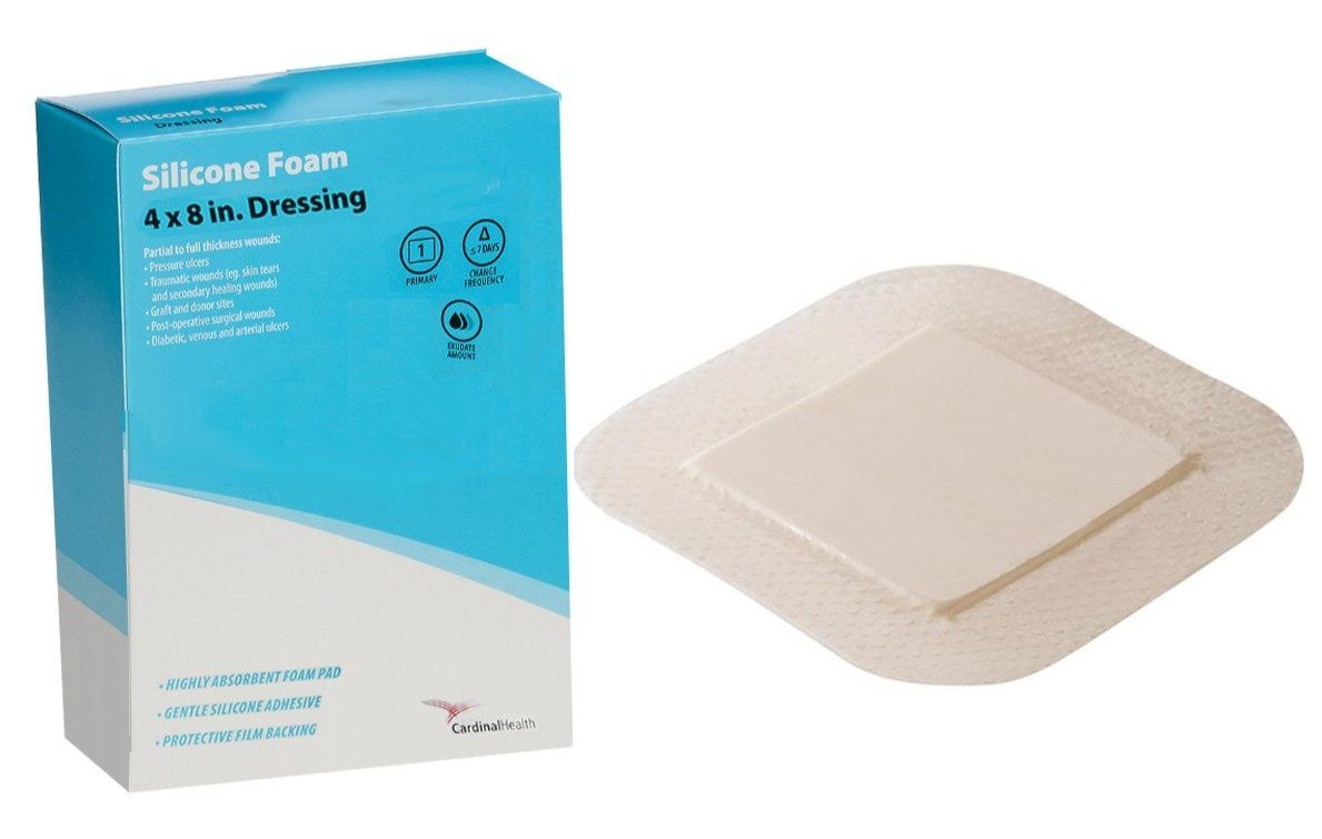 Image of Cardinal Health™ Silicone Bordered Foam Wound Dressing