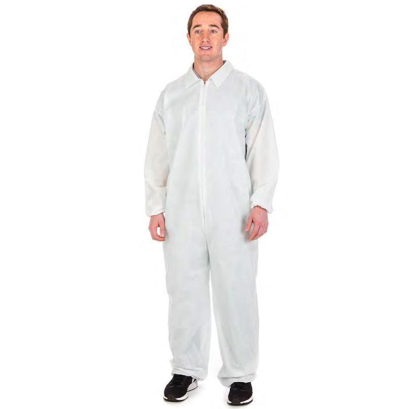 Image of Cardinal Health™ Staff Coveralls, Fluid-Resistant, White