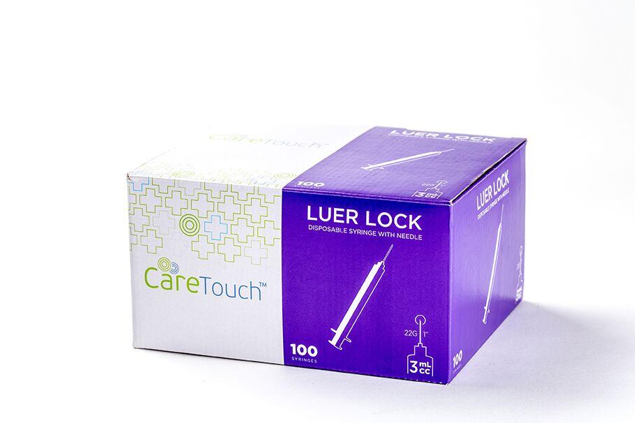 Image of CareTouch Syringes Luer Lock, 3ml 22G X 1"