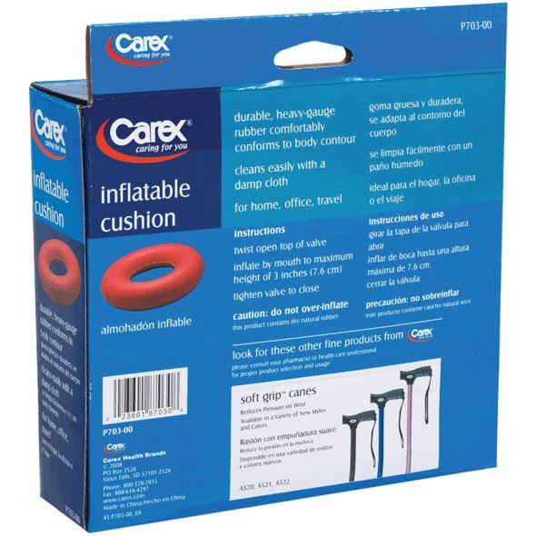 Image of Carex Inflatable Rubber Invalid Cushion 15" x 3"