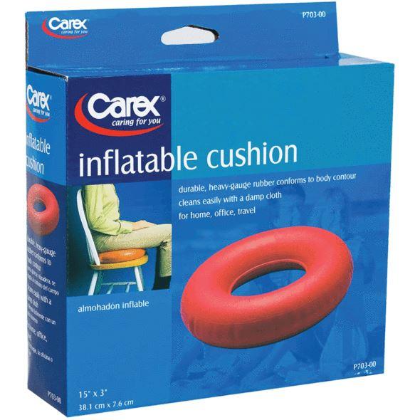 Image of Carex Inflatable Rubber Invalid Cushion 15" x 3"