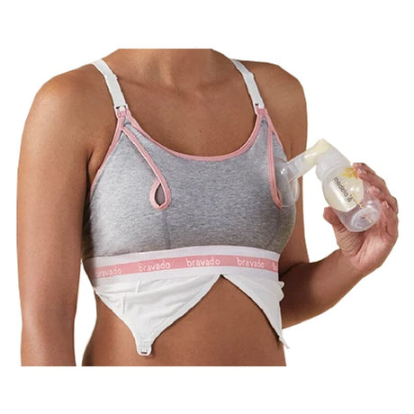 Image of Clip and Pump Hands-Free Nursing Bra Accessory, Dove Heather, Medium