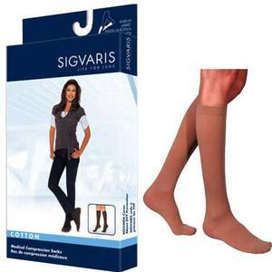 Image of Cotton Comfort Men's Knee-High Compression Stockings Medium Long, Crispa