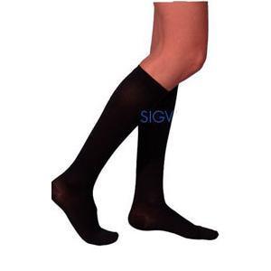 Image of Cotton Comfort Men's Knee-High Compression Stockings Medium Long, Navy