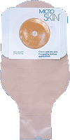 Image of Cymed Platinum One-piece Drainable Pouch Pre-cut MicroSkin® Adhesive Barrier and Thick MicroDerm™ Plus Washer 1-1/2" Stoma Opening, 11" L, Opaque, Odor-proof Film, Comfort Backing, Latex-free