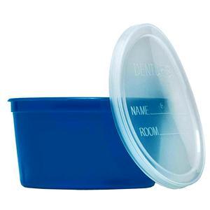 Image of Denture Container with Lid, 8 oz., Aqua