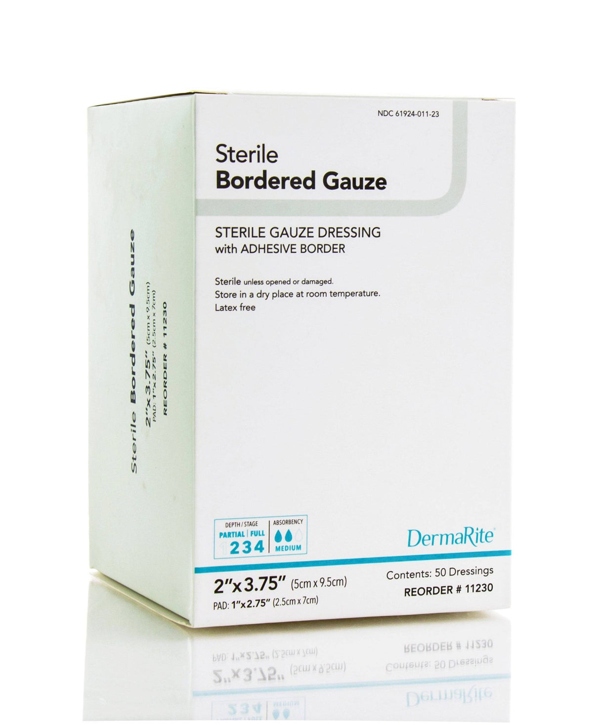 Image of DermaRite® Sterile Adhesive Bordered Gauze