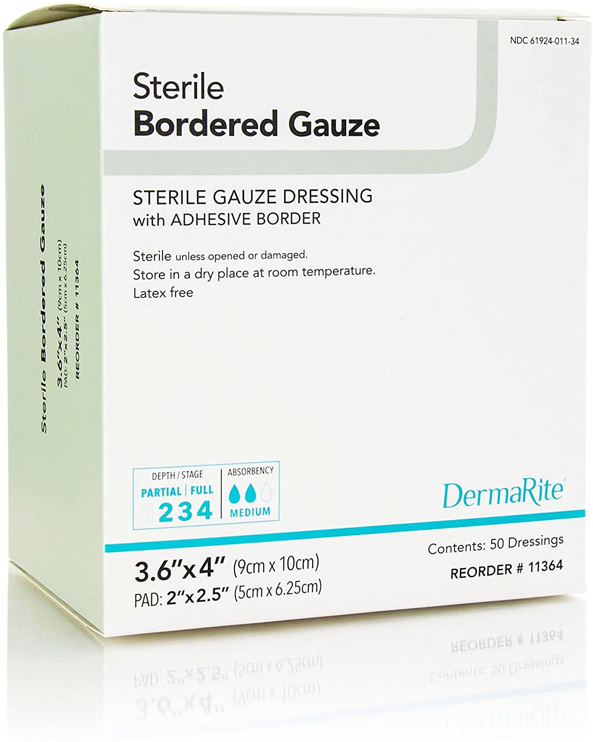 Image of DermaRite® Sterile Adhesive Bordered Gauze