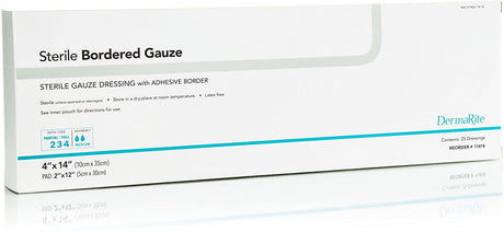 Image of DermaRite® Sterile Adhesive Bordered Gauze