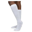 Image of Diabetic Compression Socks, Calf, 18-25, Medium, Short, Closed, White