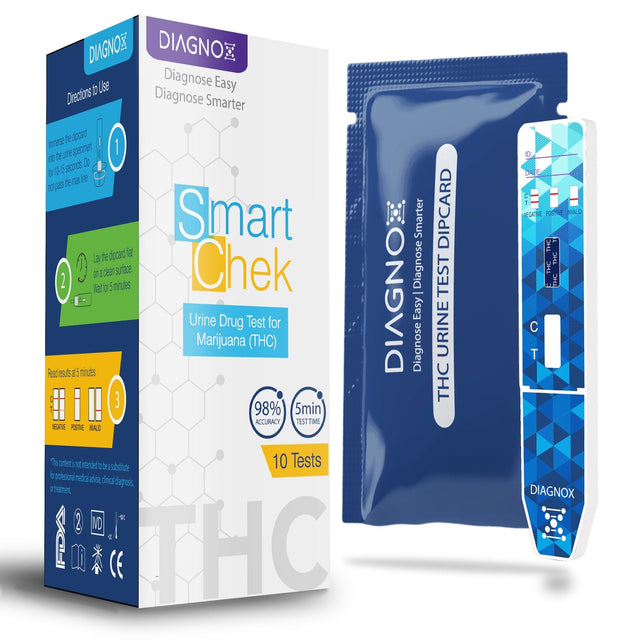 Image of Diagnox SmartChek THC Dipcard Test, 10 ct