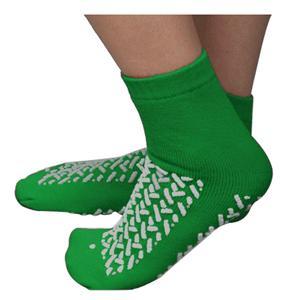 Image of Double Tread Patient Safety Footwear with Terrycloth Exterior, 2X-Large, Green