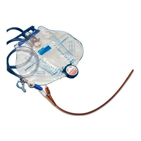 Image of Dover 100% Silicone 2-Way Silver Foley Catheter Tray 16 Fr 5 cc