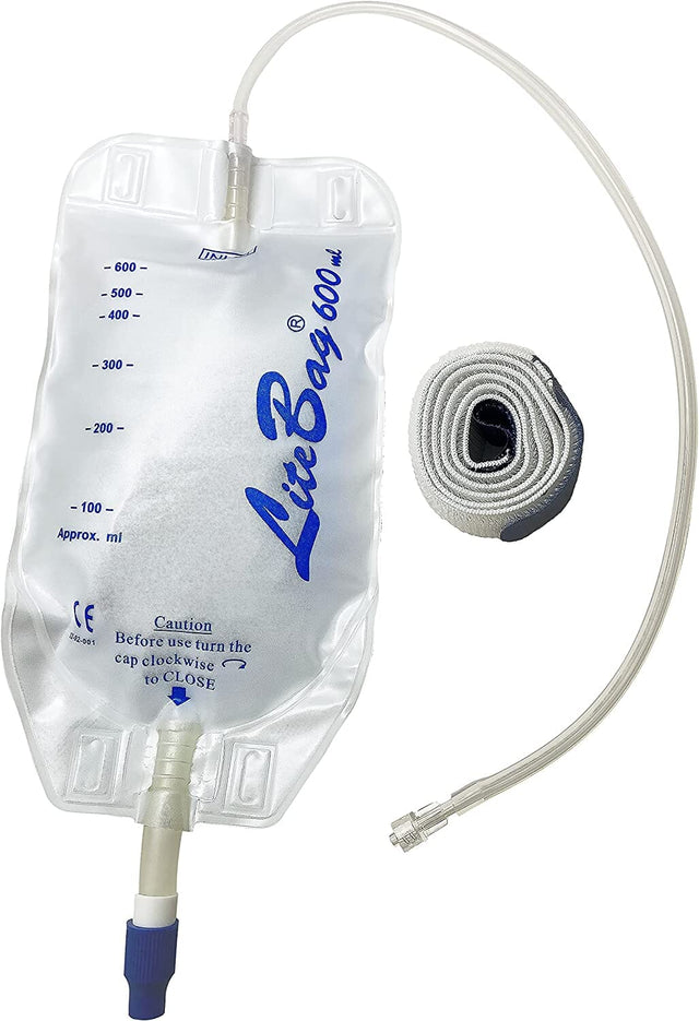 Image of Dumotech LiteBag Gravity Drainage Bag 600mL, 20" Tubing