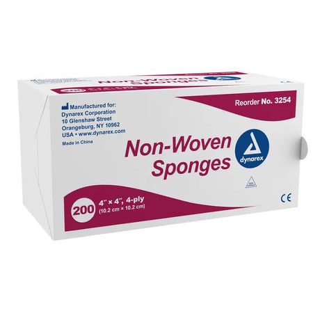 Image of Dynarex Non-Woven Sponges 4-Ply, Non-Sterile