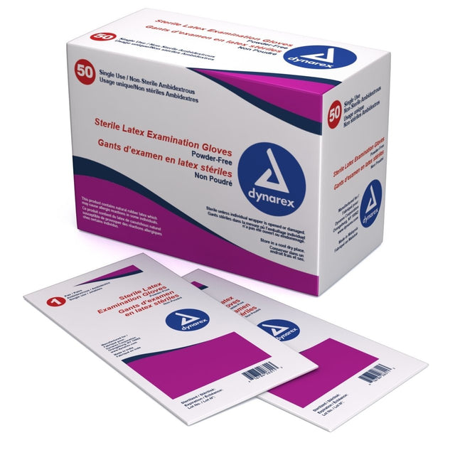 Image of Dynarex Sterile Latex Exam Gloves, Powder-Free