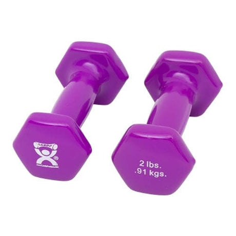 Image of Fabrication Enterprises CanDo® Exercise Dumbbell, Vinyl Coated, Violet, 1 Pair