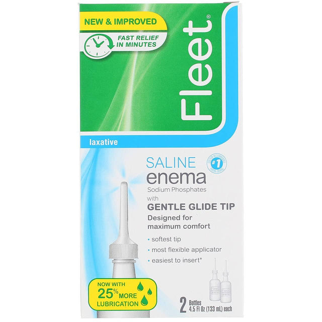 Image of Fleet Enema, Ready-to-Use Saline Laxative, Twin Pack