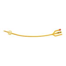 Image of Gold 3-Way Silicone-Coated Foley Catheter 18 Fr 5 cc