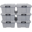 Image of Hefty Hi-Rise Max Storage Container, 48 Qt, Gray