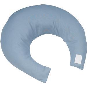 Image of Hermell Products Comfy Crescent Pillow with Blue Satin Zippered Cover, One Size Fits All