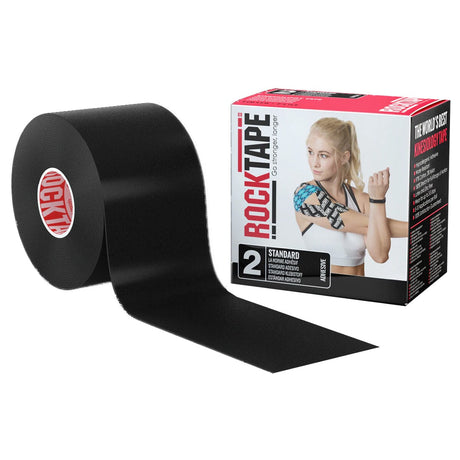 Image of Implus RockTape Kinesiology Tape, 2" x 16.4' Roll, Medical, Black