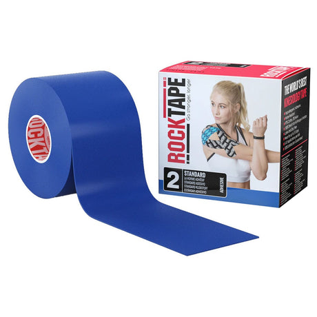 Image of Implus RockTape Kinesiology Tape, 2" x 16.4' Roll, Medical, Navy Blue