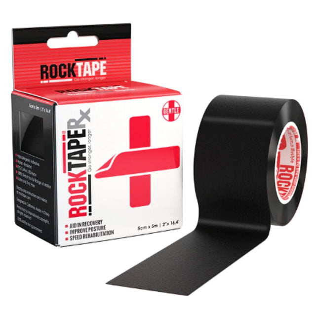 Image of Implus RockTapeRx Kinesiology Tape, 2" x 16.4' Roll, Black