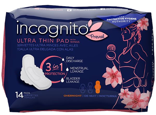 Image of Incognito by Prevail, 3-in-1 Feminine Pads