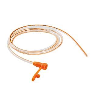 Image of Indwelling Medium Polyurethane Enteral Feeding Tube with Orange Radiopaque Stripe 6.5 Fr 24"