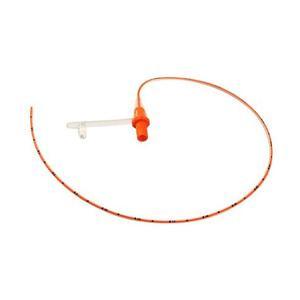 Image of Indwelling Medium Silicone Enteral Feeding Tube with Radiopaque Orange Stripe 8 Fr 24"