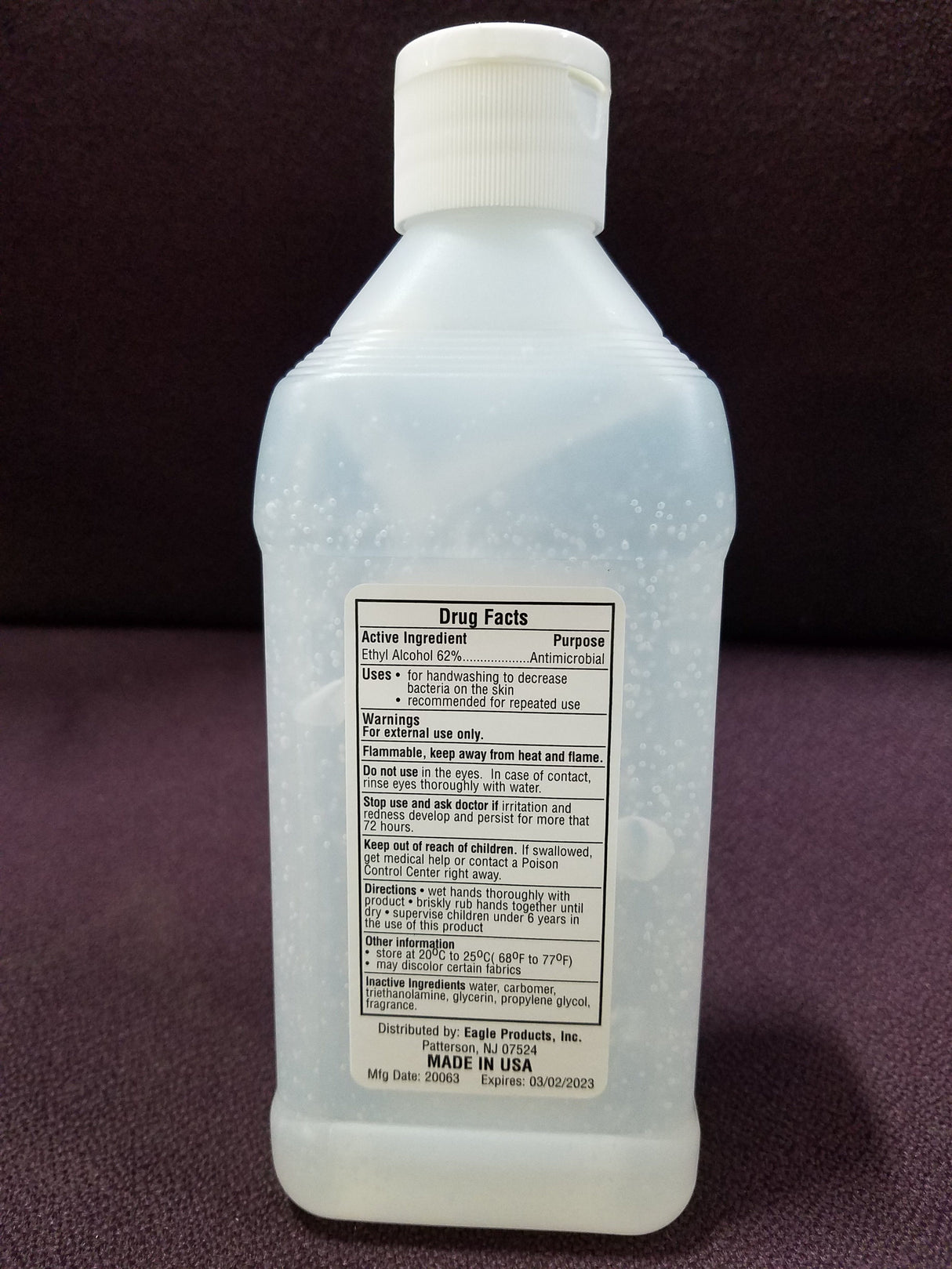 Image of Instant Hand Sanitizer, 12 FL OZ, Flip Cap