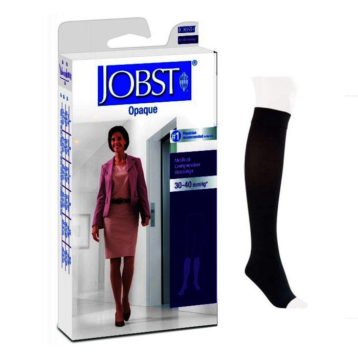 Image of Jobst Opaque Knee-High, 30-40, Open, Classic Black, X-Large, Full Calf