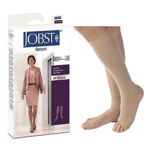 Image of Jobst Opaque Knee-High, 30-40, Open, Petite, Natural, Small