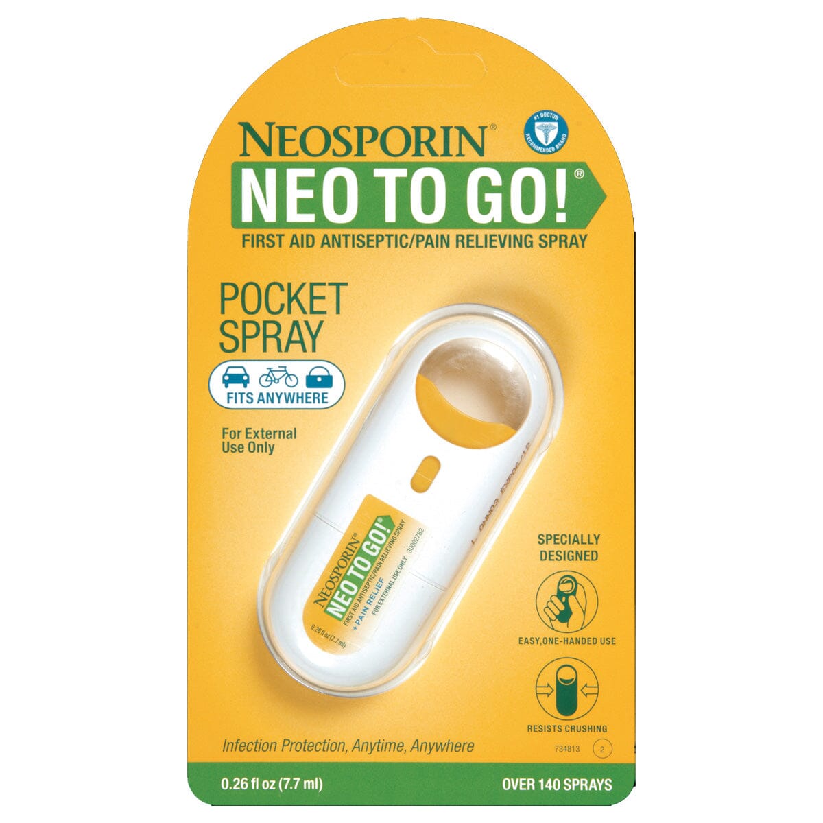 Image of Johnson & Johnson NEOSPORIN® Plus NEO TO GO!® First Aid Antiseptic/Pain Relieving Spray, 0.26 oz