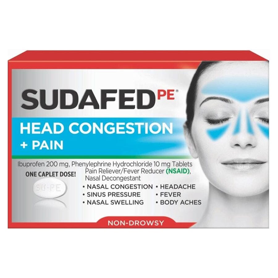 Image of Johnson & Johnson Sudafed PE® Pain Relief Caplet, 20 Count