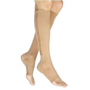 Image of Knee-High Vairox Compression Stockings with Zipper Large Short